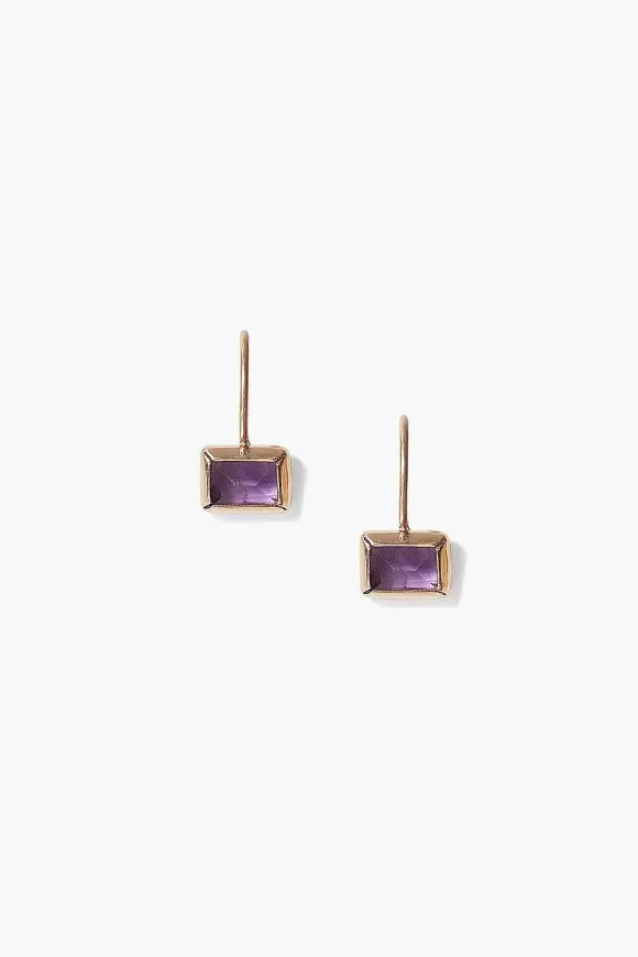 Chan Luu 14K Amethyst Tab Earrings Flash Sale