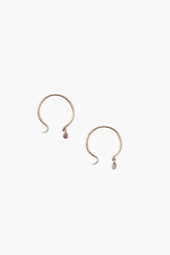 Chan Luu 14K Belle Hoop Earrings Mini Multi Sapphire Store