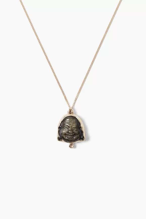 Chan Luu 14K Buddha Necklace Golden Obsidian Flash Sale