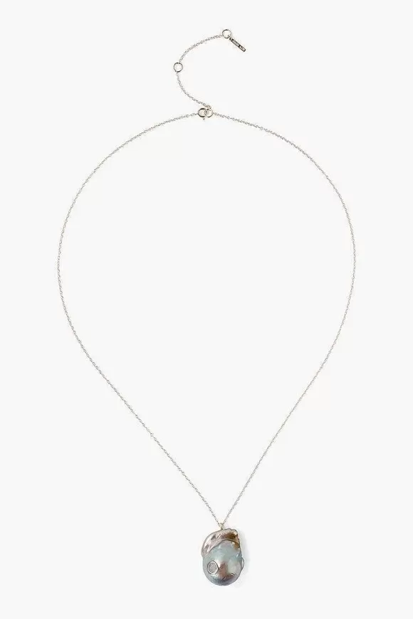 Chan Luu 14K Diamond Le Baroque Light Peacock Necklace Online