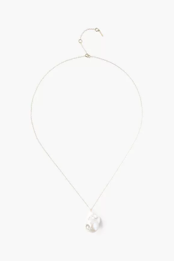 Chan Luu 14K Diamond Le Baroque White Necklace Store