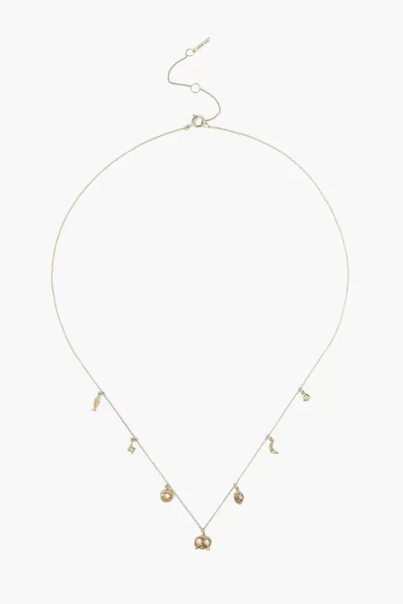 Chan Luu 14K Gold Fun Necklace With Diamond Inlay Best Sale