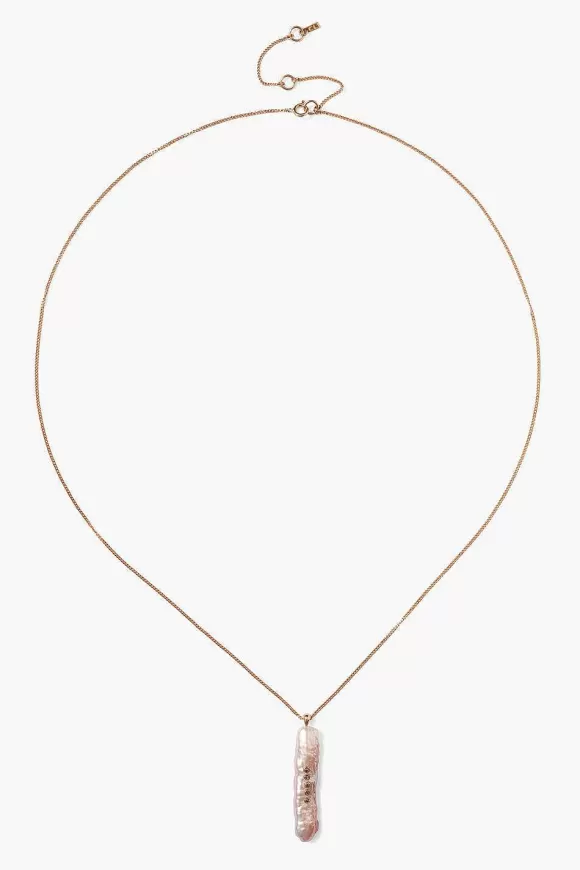 Chan Luu 14K Haena Necklace Pink Pearl Fashion