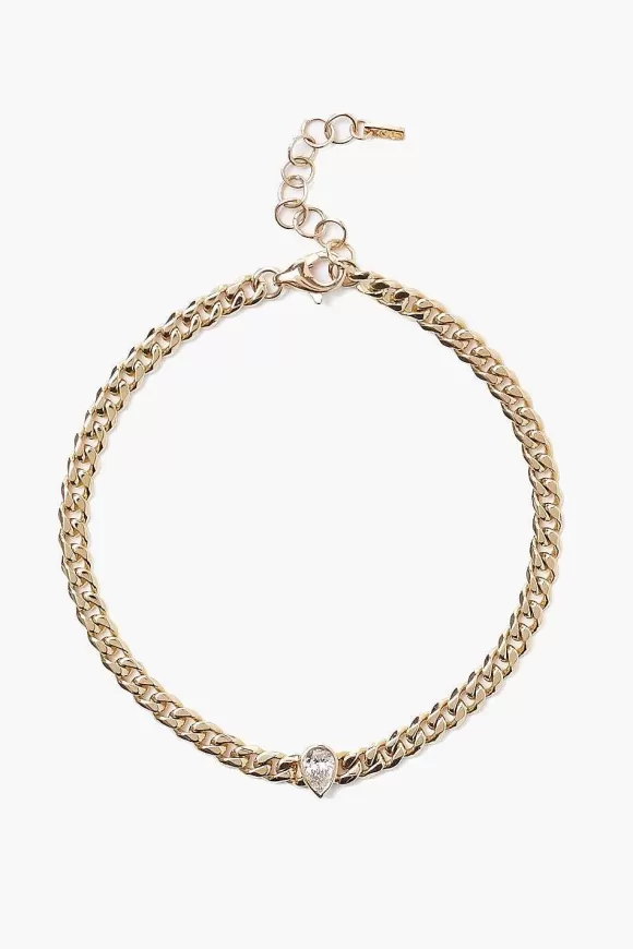 Chan Luu 14K Pear Diamond Chain Bracelet Hot