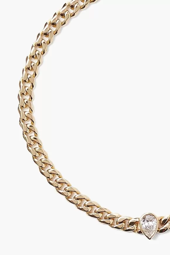 Chan Luu 14K Pear Diamond Chain Bracelet Hot