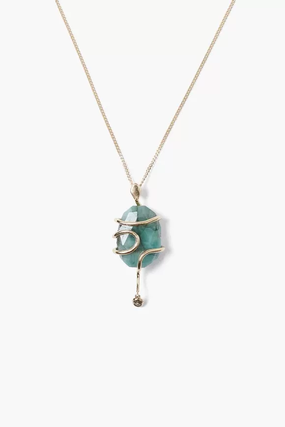 Chan Luu 14K Serpent Necklace Emerald Outlet