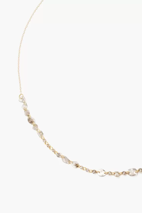 Chan Luu 14K Sliced Champagne Diamond Short Necklace Cheap