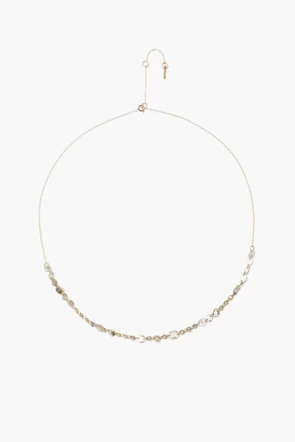 Chan Luu 14K Sliced Champagne Diamond Short Necklace Cheap