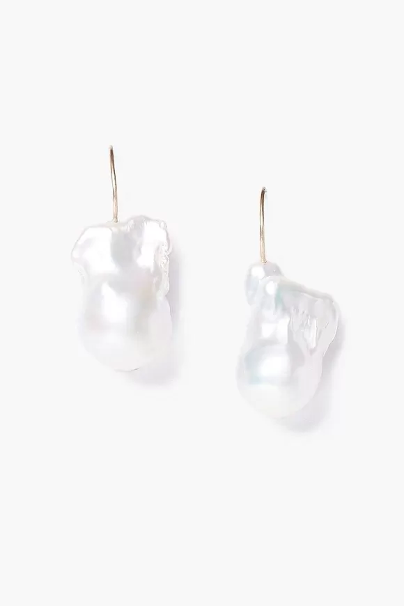 Chan Luu 14K White Le Baroque Earrings Shop