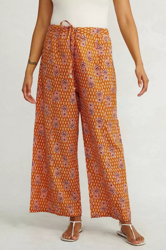 Chan Luu Alice Block Print Drawstring Pant Yellow Mix Discount