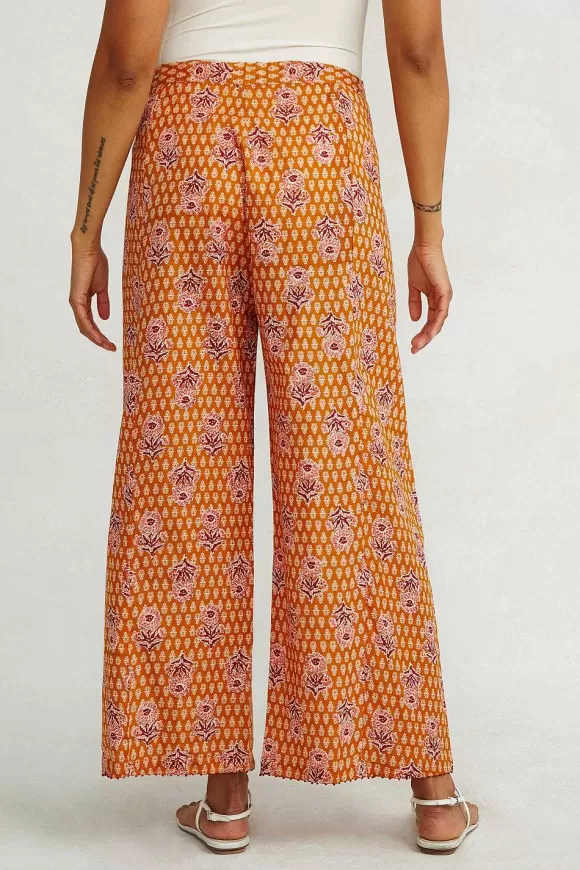 Chan Luu Alice Block Print Drawstring Pant Yellow Mix Discount