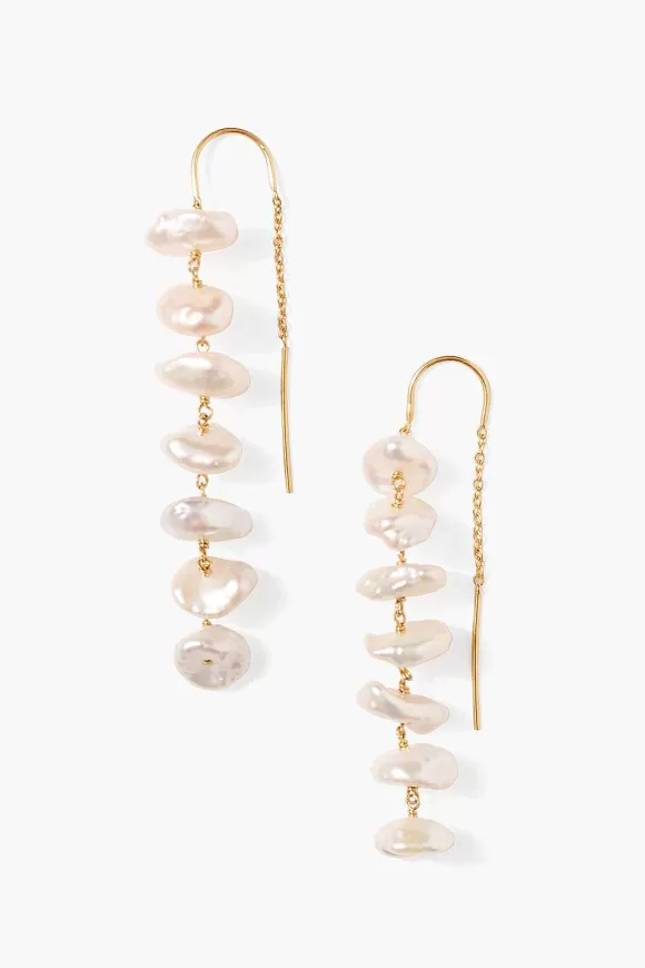 Chan Luu Anini Thread Thru Earrings Gold Flash Sale