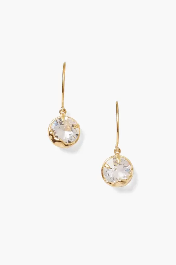 Chan Luu April Birthstone Earrings Diamond Crystal New