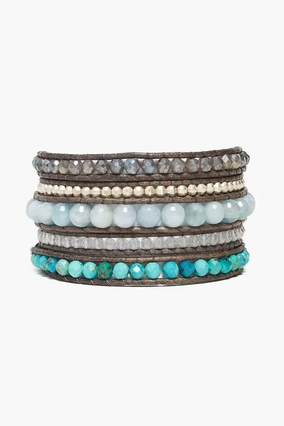 Chan Luu Aquamarine Mix Horizon Wrap Bracelet Best Sale