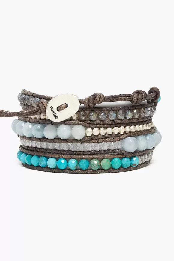 Chan Luu Aquamarine Mix Horizon Wrap Bracelet Best Sale