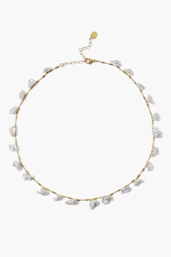 Chan Luu Arya Necklace White Pearl New