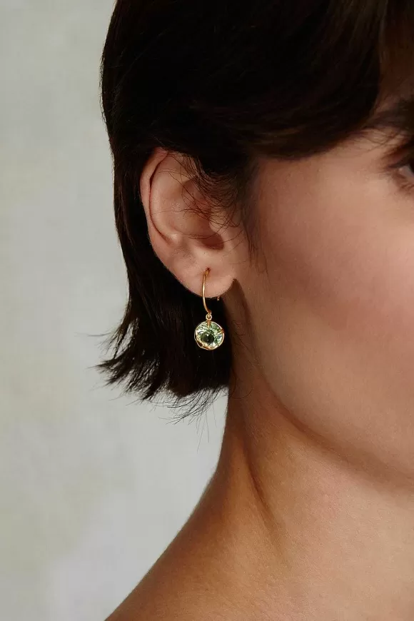 Chan Luu August Birthstone Earrings Peridot Crystal Fashion