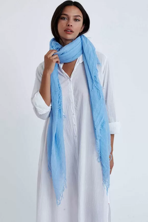 Chan Luu Baby Blue Cashmere And Silk Scarf Fashion