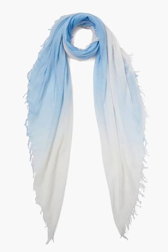 Chan Luu Baby Blue Dip-Dyed Cashmere And Silk Scarf Shop