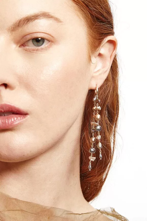 Chan Luu Bali Waterfall Earrings Peacock Mix Flash Sale