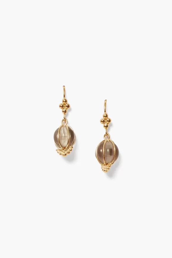 Chan Luu Balloon Earrings Smoky Quartz Best Sale