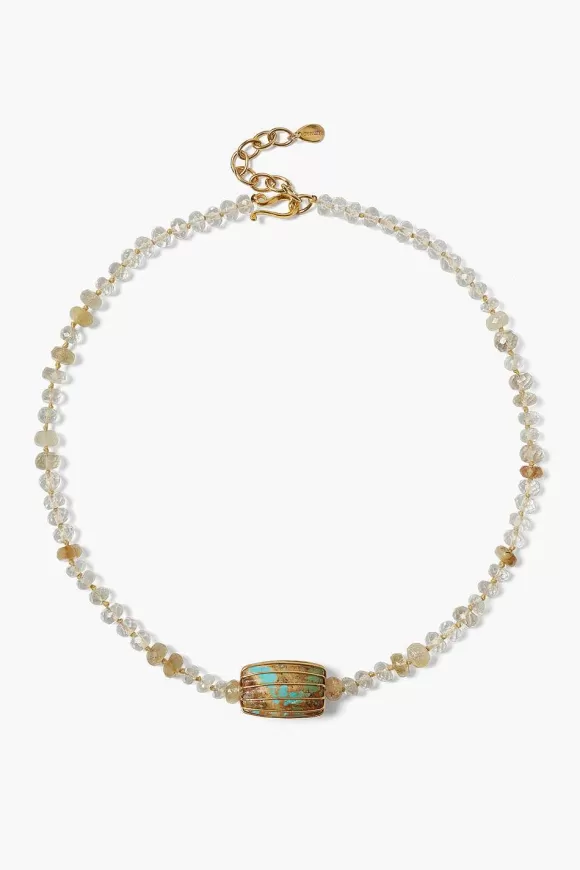 Chan Luu Balloon Necklace Turquoise Mix Discount