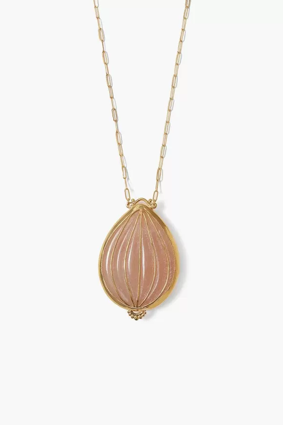 Chan Luu Balloon Pendant Necklace Peach Aventurine Online