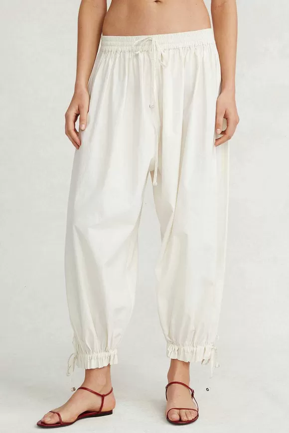 Chan Luu Balloon Poplin Pant Eggshell Best Sale