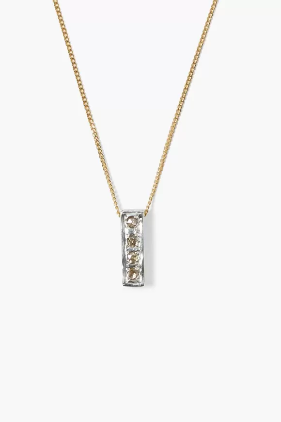 Chan Luu Bar Diamond Necklace Gold Mix Online