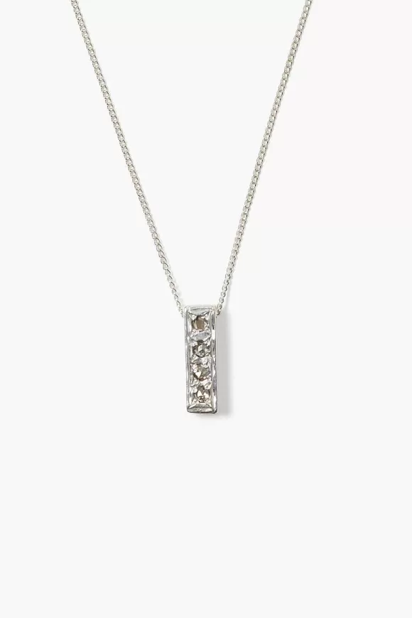 Chan Luu Bar Diamond Necklace Silver Shop