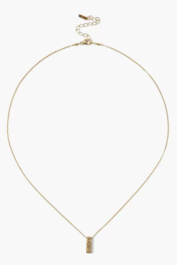 Chan Luu Bar Diamond Necklace Yellow Gold Discount