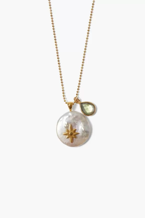 Chan Luu Beacon Charm Necklace White Pearl Mix Store