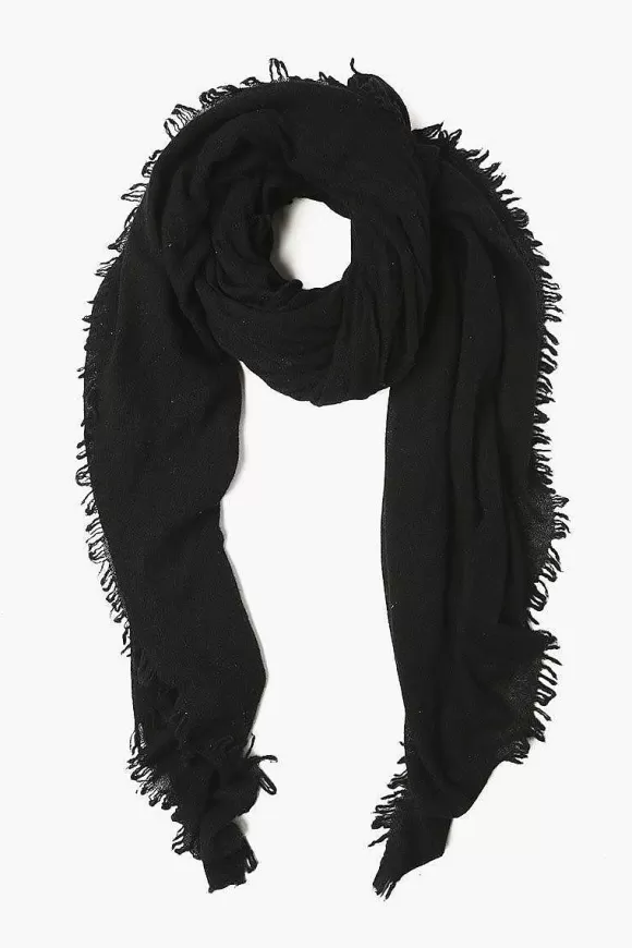 Chan Luu Black 100% Cashmere Scarf Fashion