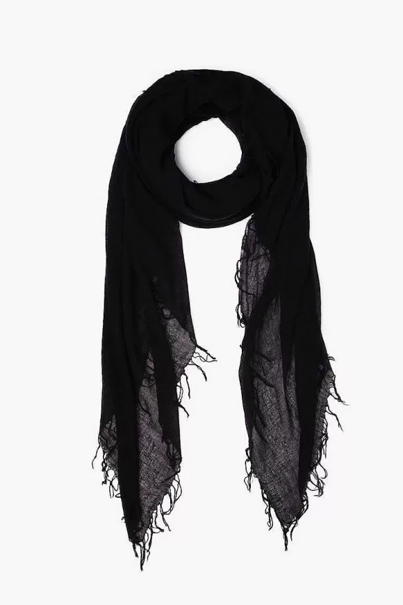 Chan Luu Black Cashmere And Silk Scarf Sale