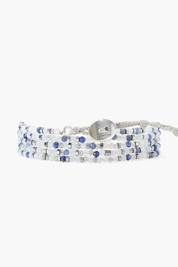 Chan Luu Blue Lace Agate Naked Wrap Bracelet Outlet