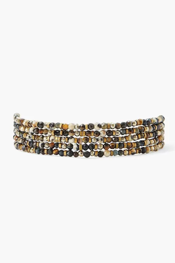 Chan Luu Blue Tigers Eye Naked Wrap Bracelet Shop