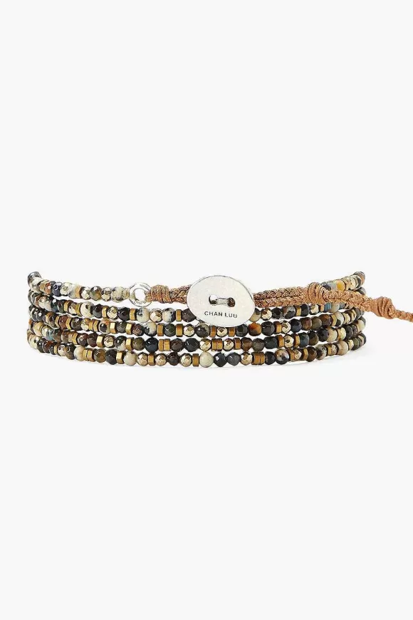 Chan Luu Blue Tigers Eye Naked Wrap Bracelet Shop