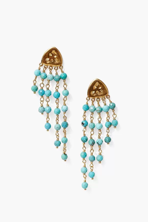 Chan Luu Bolide Earrings Turquoise Online