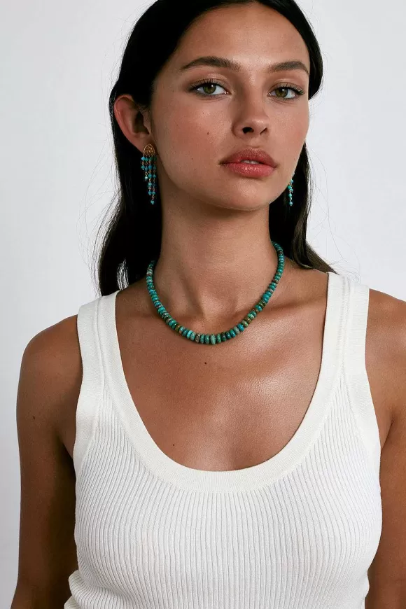 Chan Luu Bolide Earrings Turquoise Online