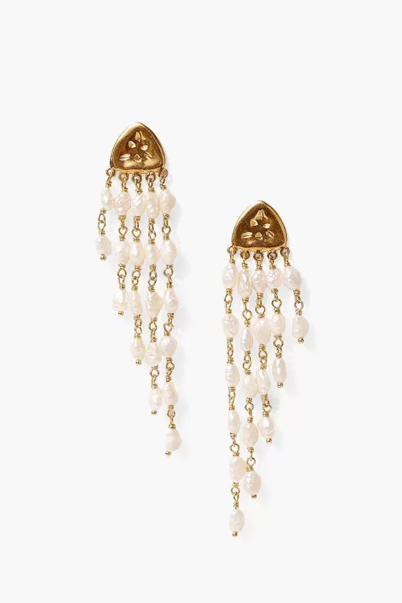 Chan Luu Bolide Earrings White Pearl Hot