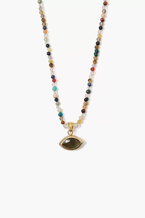 Chan Luu Bondi Evil Eye Necklace Multi Outlet