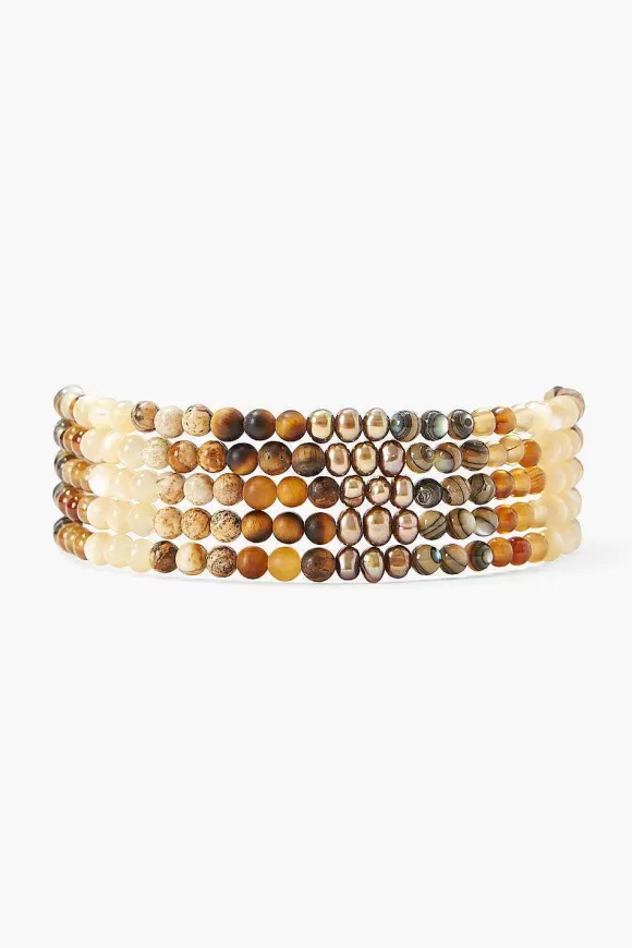 Chan Luu Bronze Pearl Mix Gradient Naked Wrap Bracelet Store