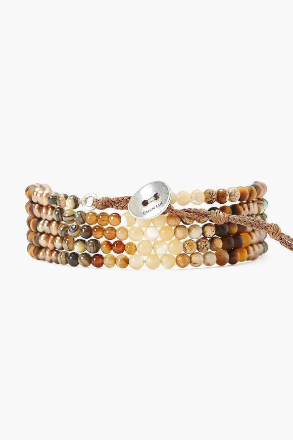 Chan Luu Bronze Pearl Mix Gradient Naked Wrap Bracelet Store