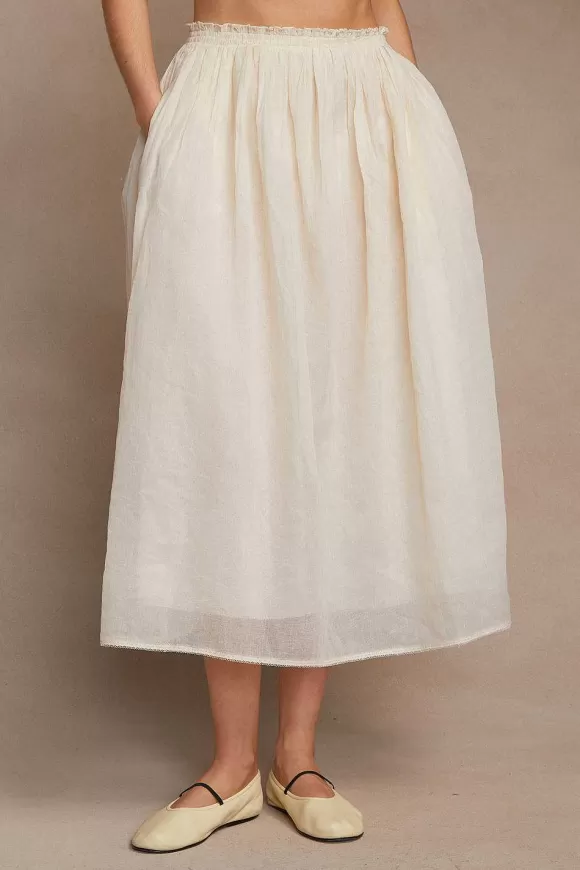 Chan Luu Caroline Ballet Skirt Antique White Flash Sale