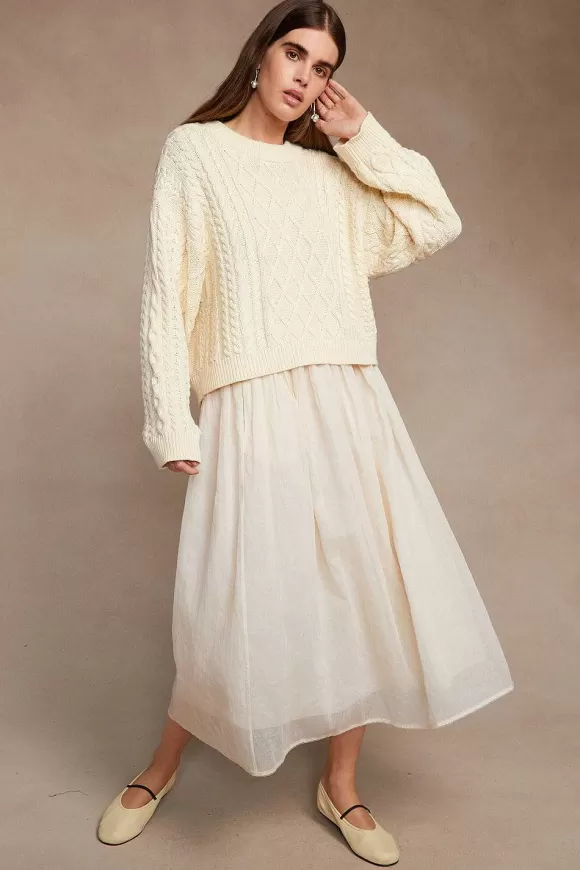 Chan Luu Caroline Ballet Skirt Antique White Flash Sale