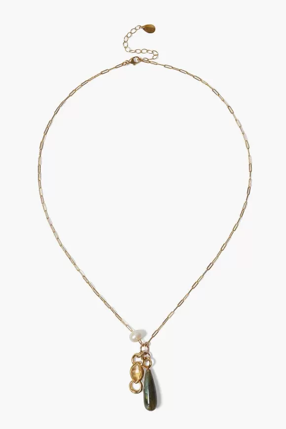 Chan Luu Castillo Charm Necklace Citrine Mix Fashion