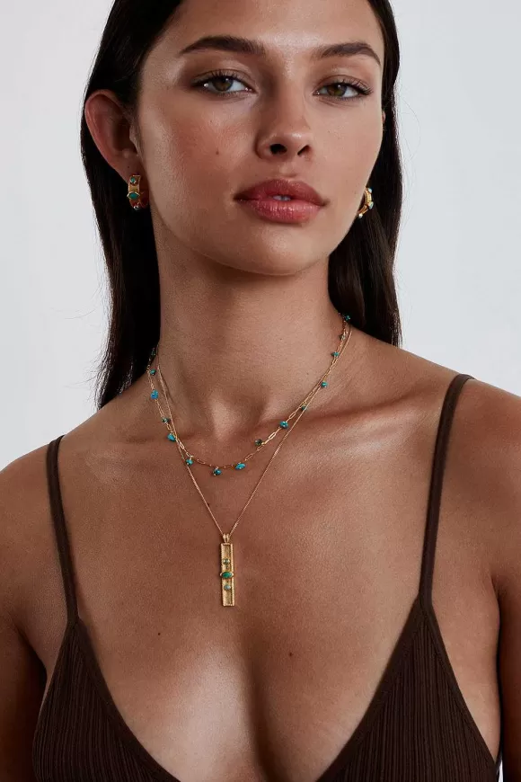 Chan Luu Cayman Short Necklace Turquoise Flash Sale