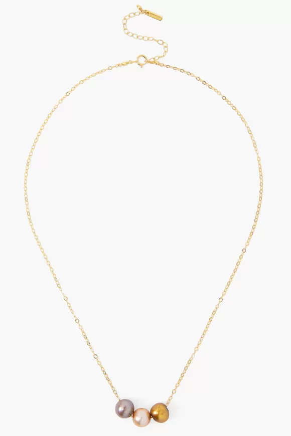 Chan Luu Champagne Mix Pearl Trinity Necklace Hot