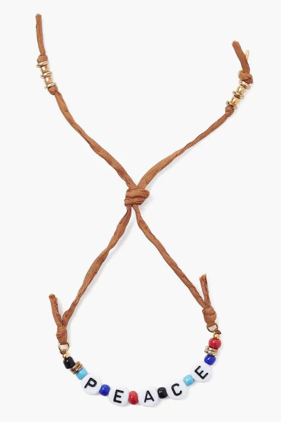 Chan Luu X Ethical Fashion Initiative Peace Beaded Bracelet Flash Sale