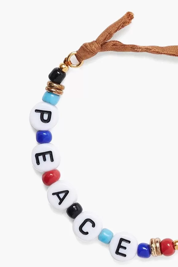 Chan Luu X Ethical Fashion Initiative Peace Beaded Bracelet Flash Sale